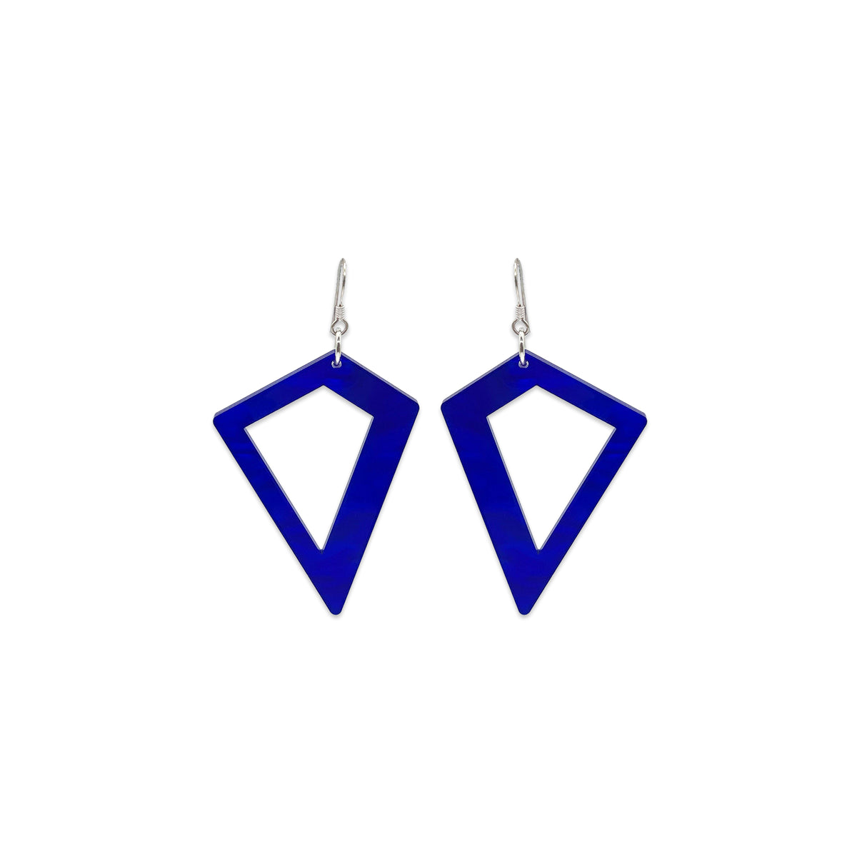 Kite Earrings - Royal Blue Pearl