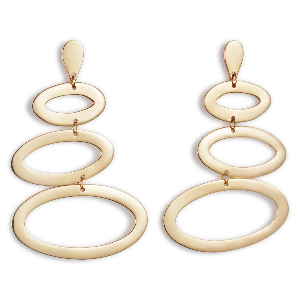 Large Ellipses - Gold Vermeil