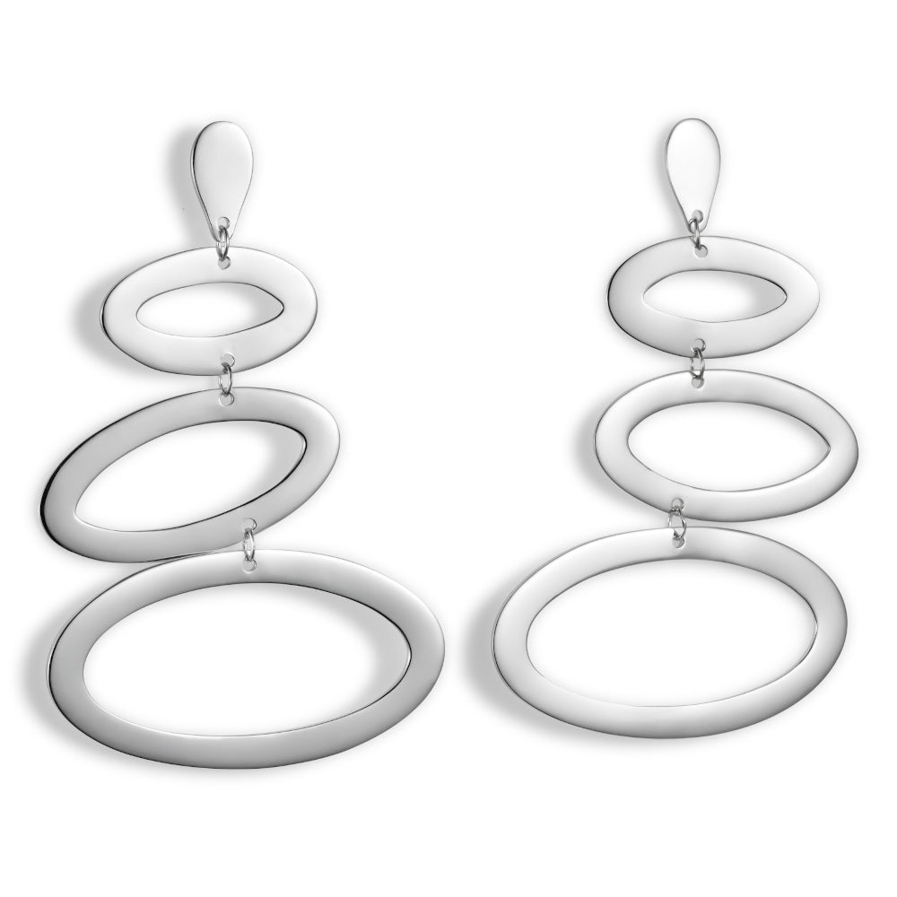 Large Ellipses - Sterling Silver