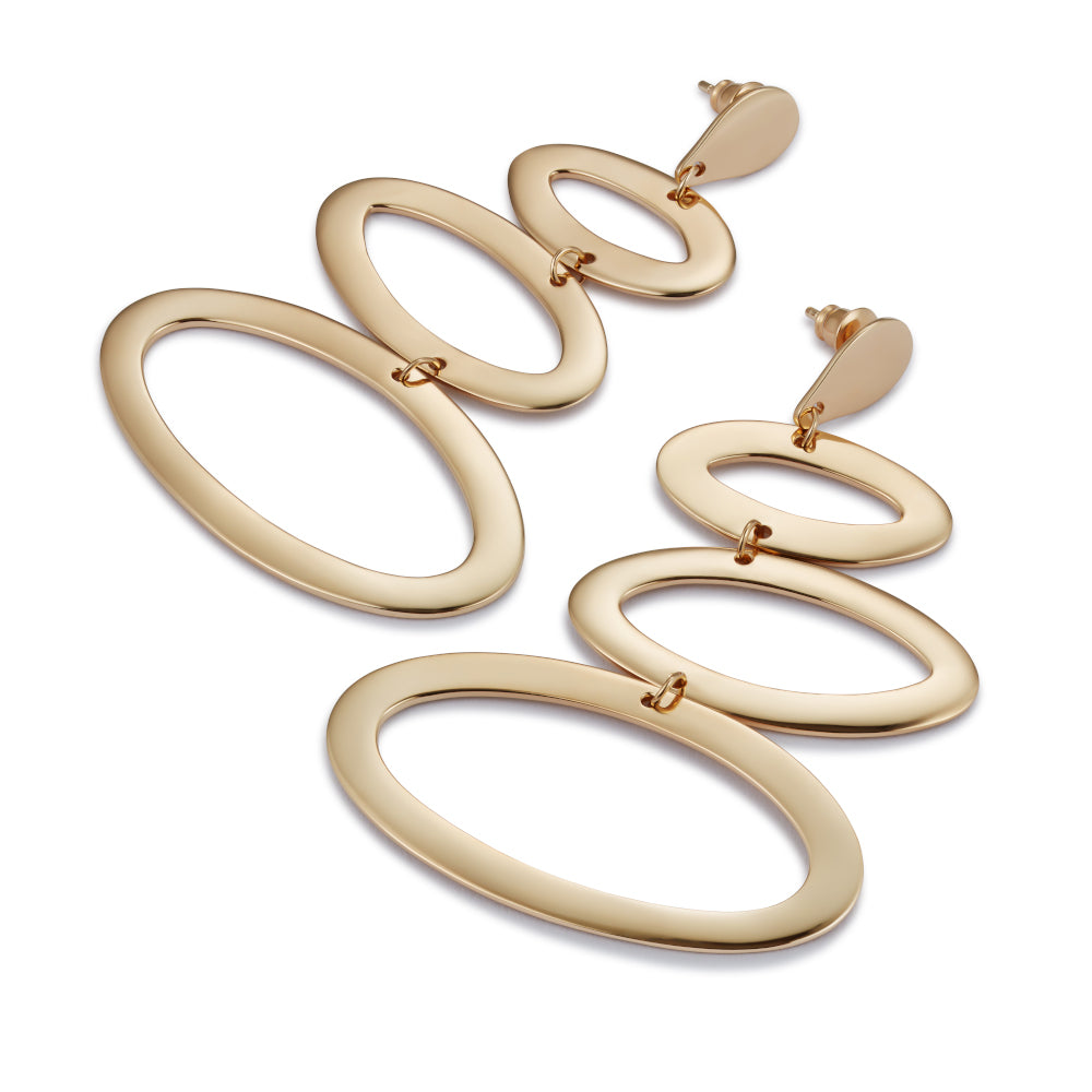 Large Ellipses - Gold Vermeil