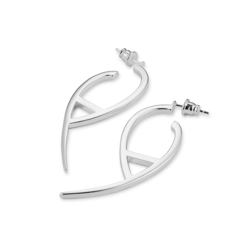 Flick Earrings Large - Sterling Silver