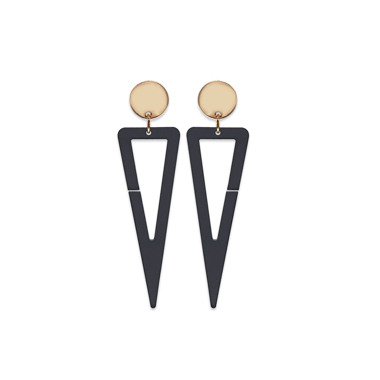 Large Ice Drop Earrings - Translucent Black