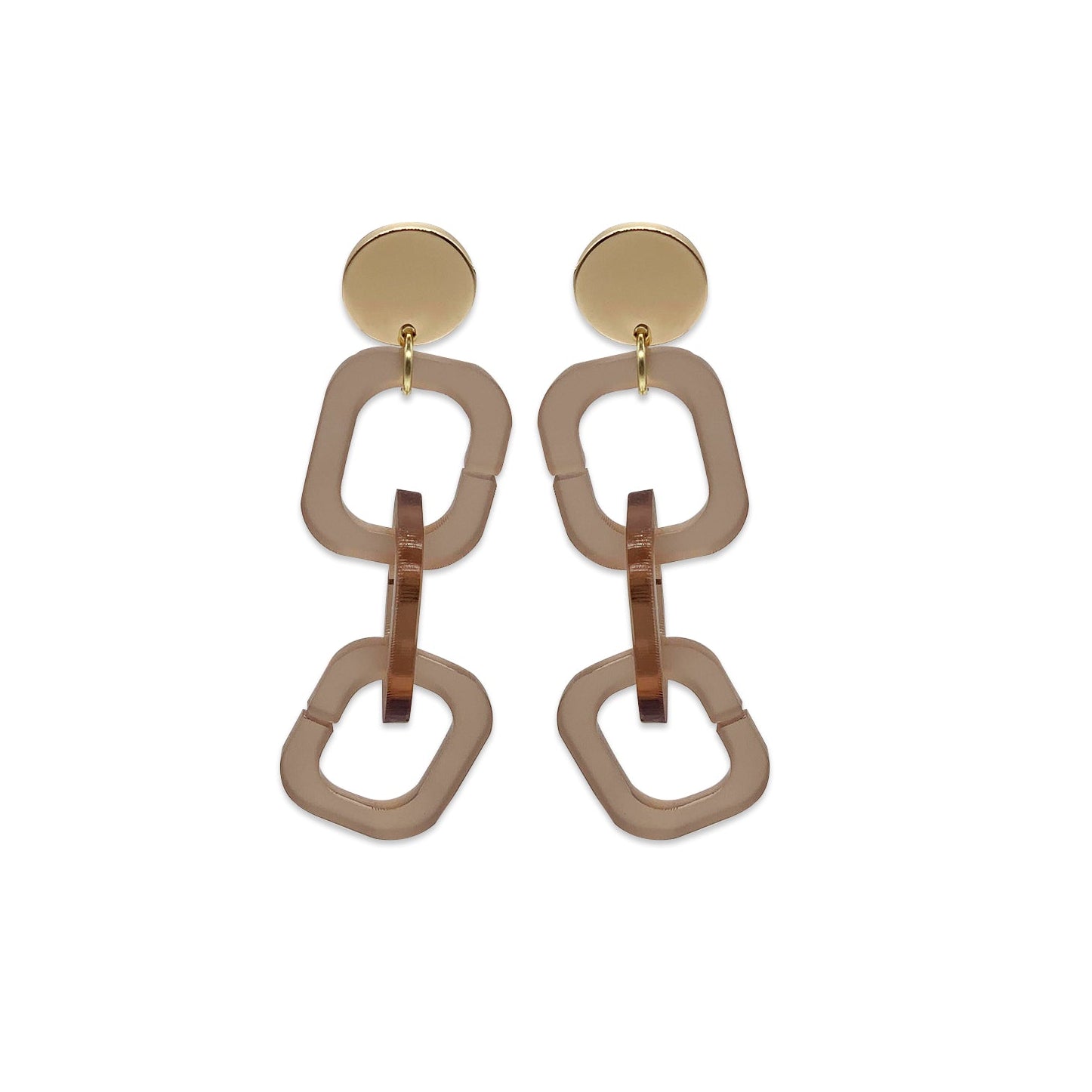 Links Earrings - Champagne