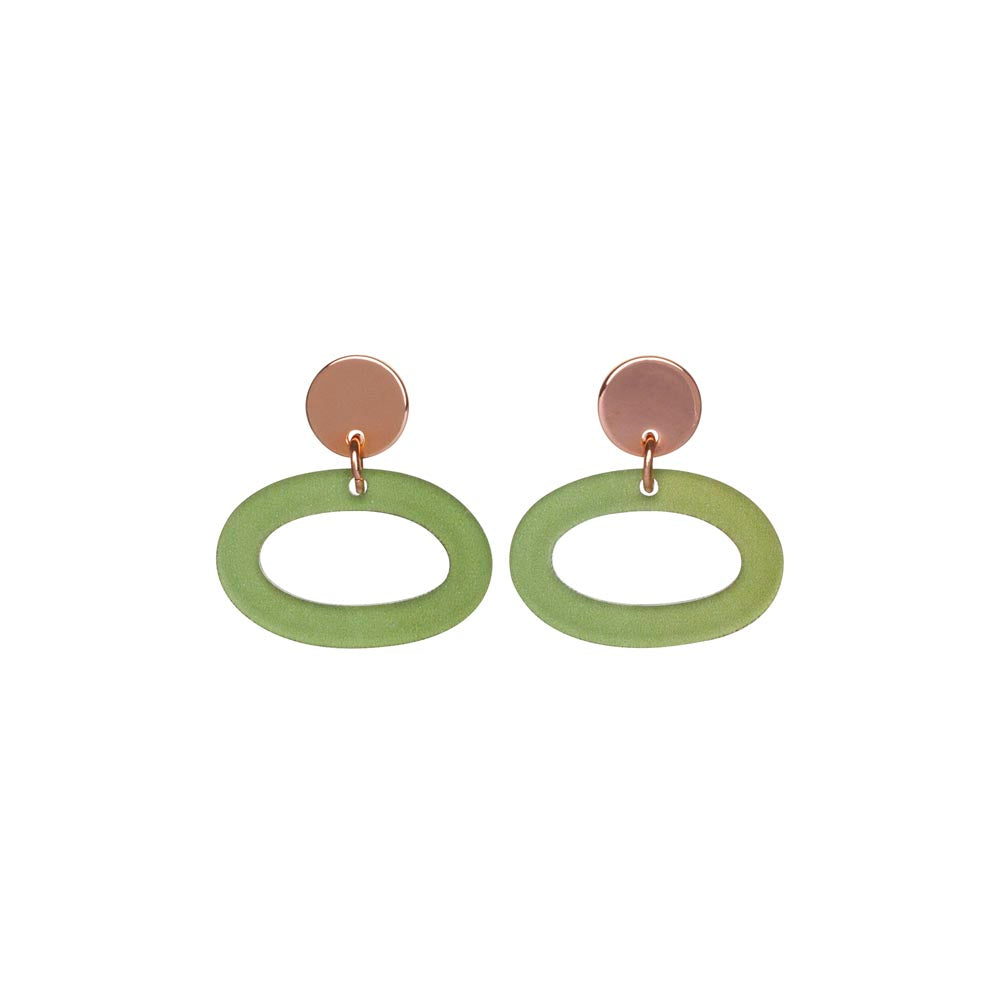 The Little Oh Earrings - Jade Stone