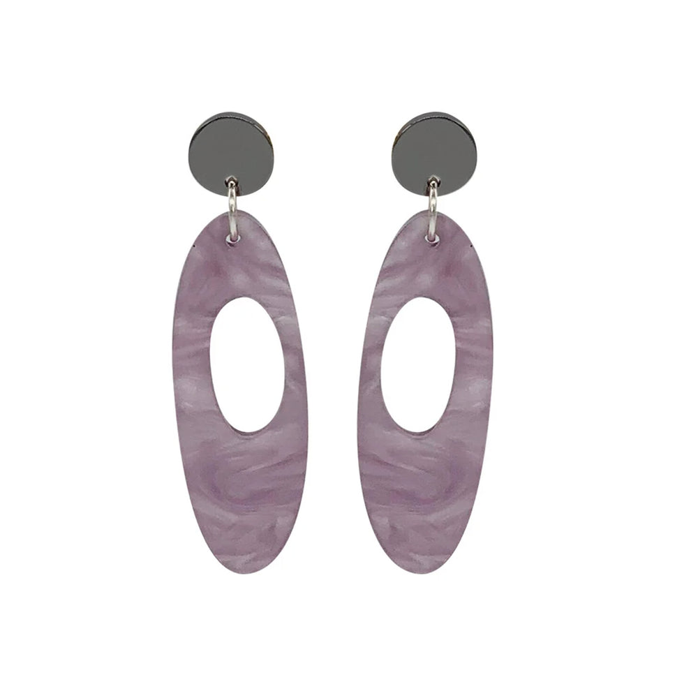 Hepworth Earrings - Mauve Pearl