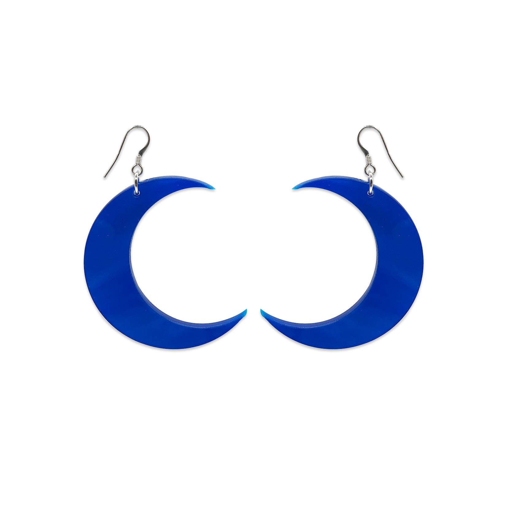 Moon Earrings - Royal Blue