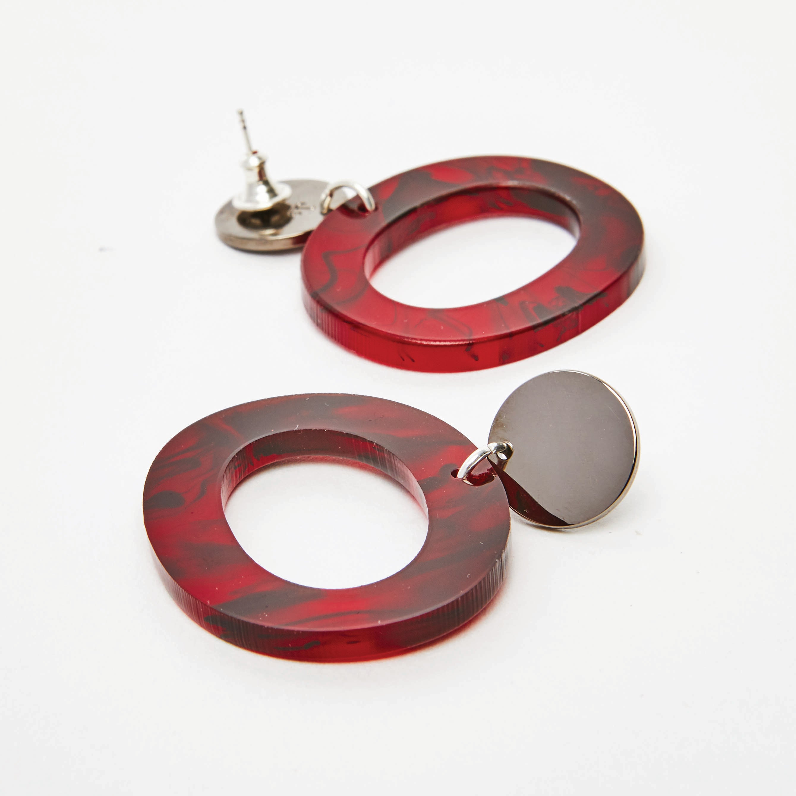 The Oh Earrings - Red Tortoiseshell