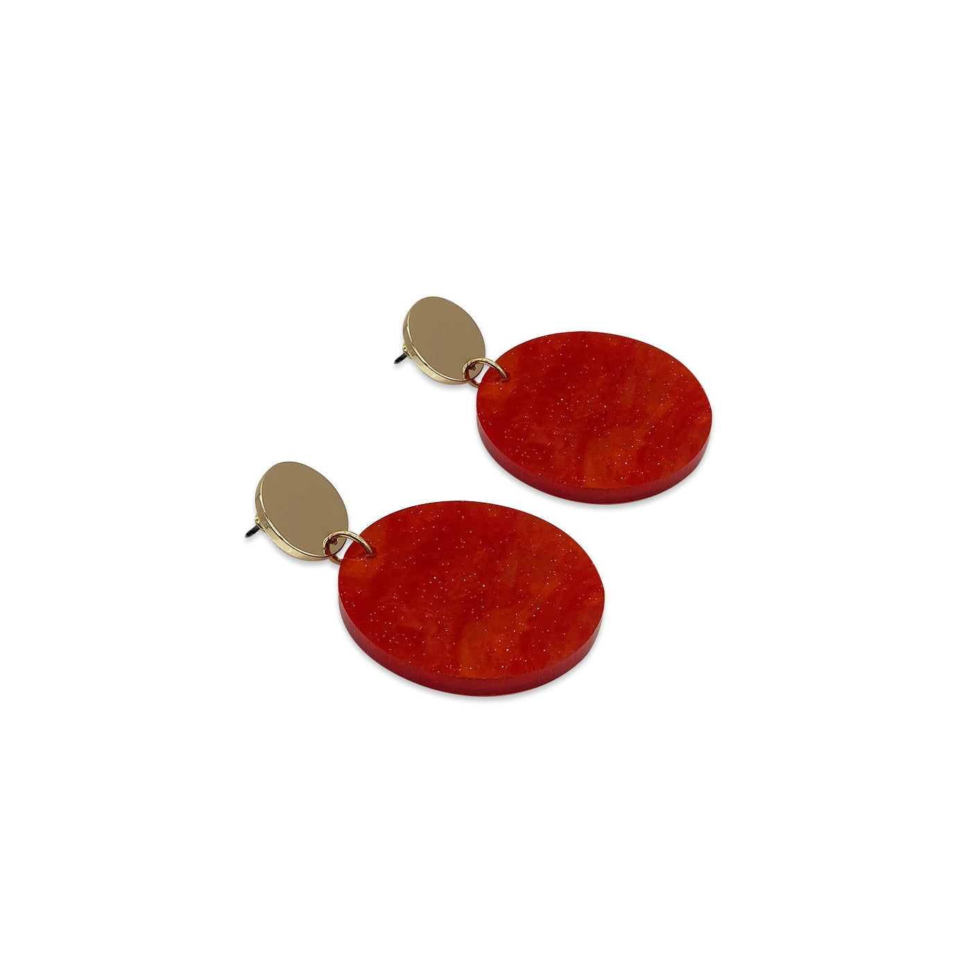 Orb Earrings - Sienna Red
