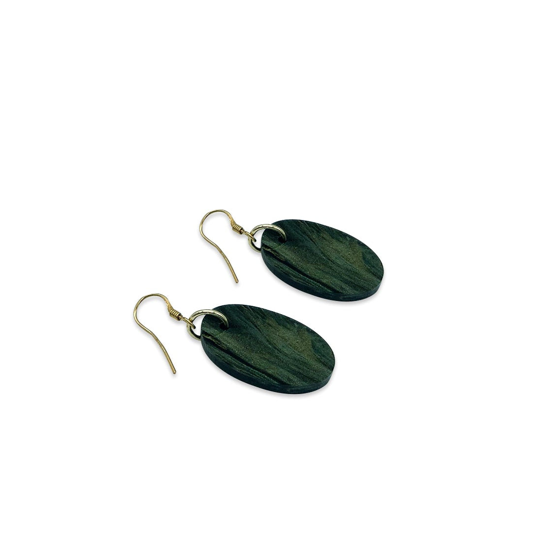 Oval Earrings - Inky Teal