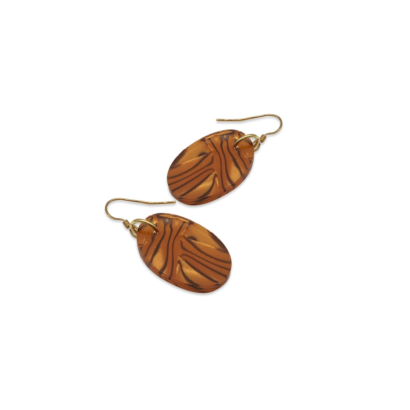 Oval Earrings - Tiger Shell