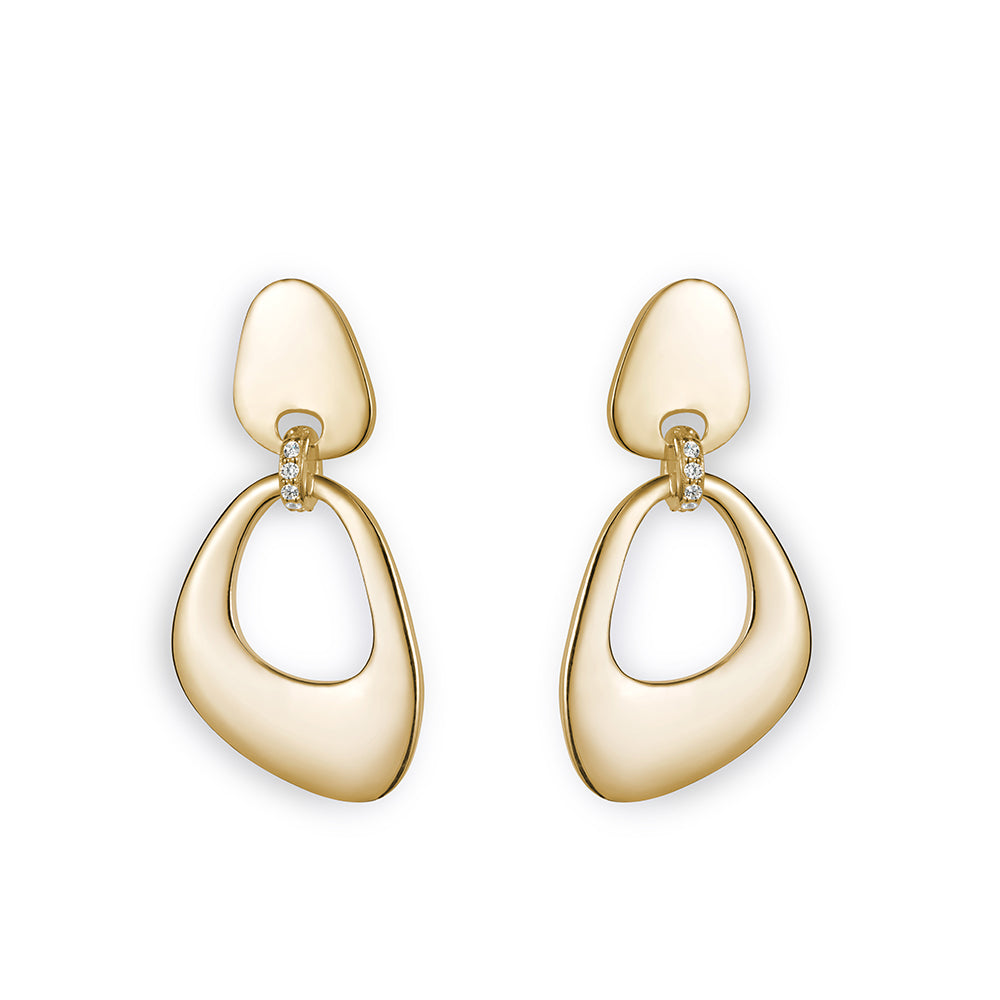 Pebble Drop Earrings - Gold Vermeil