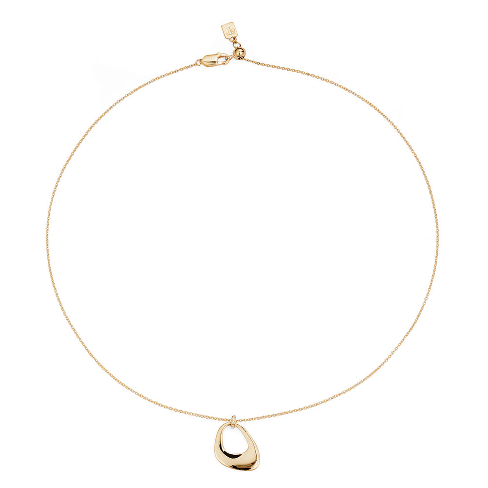 Pebble Drop Pendant Necklace - Gold