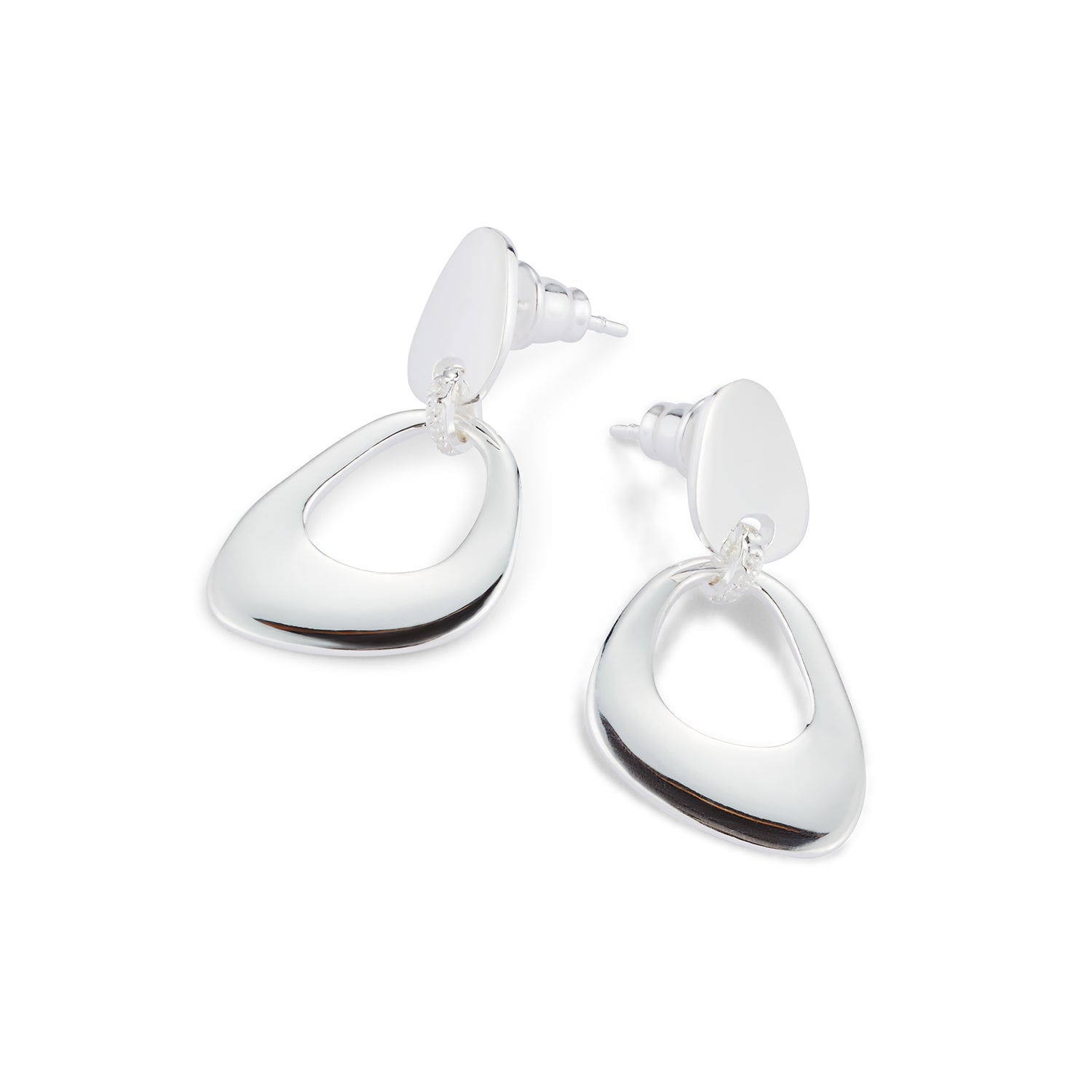 Pebble Drop Earrings - Sterling Silver