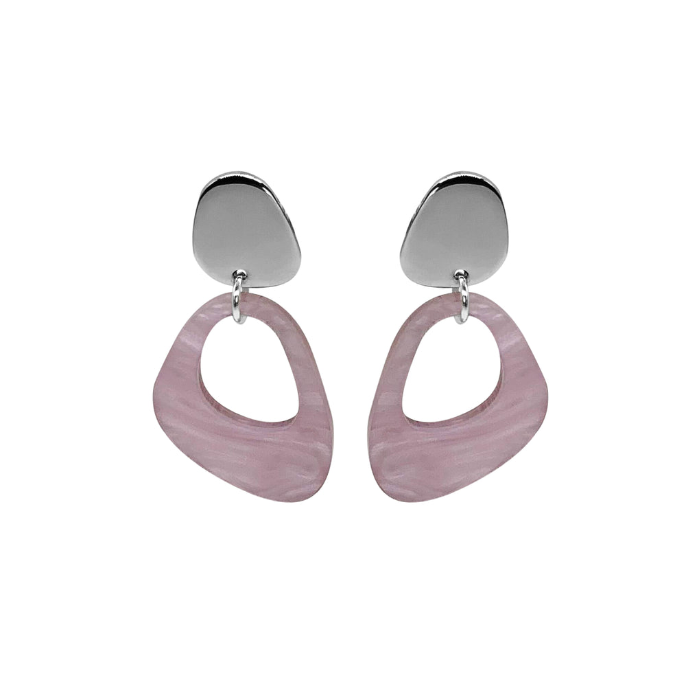 Pebble Drop Earrings - Mauve Pearl