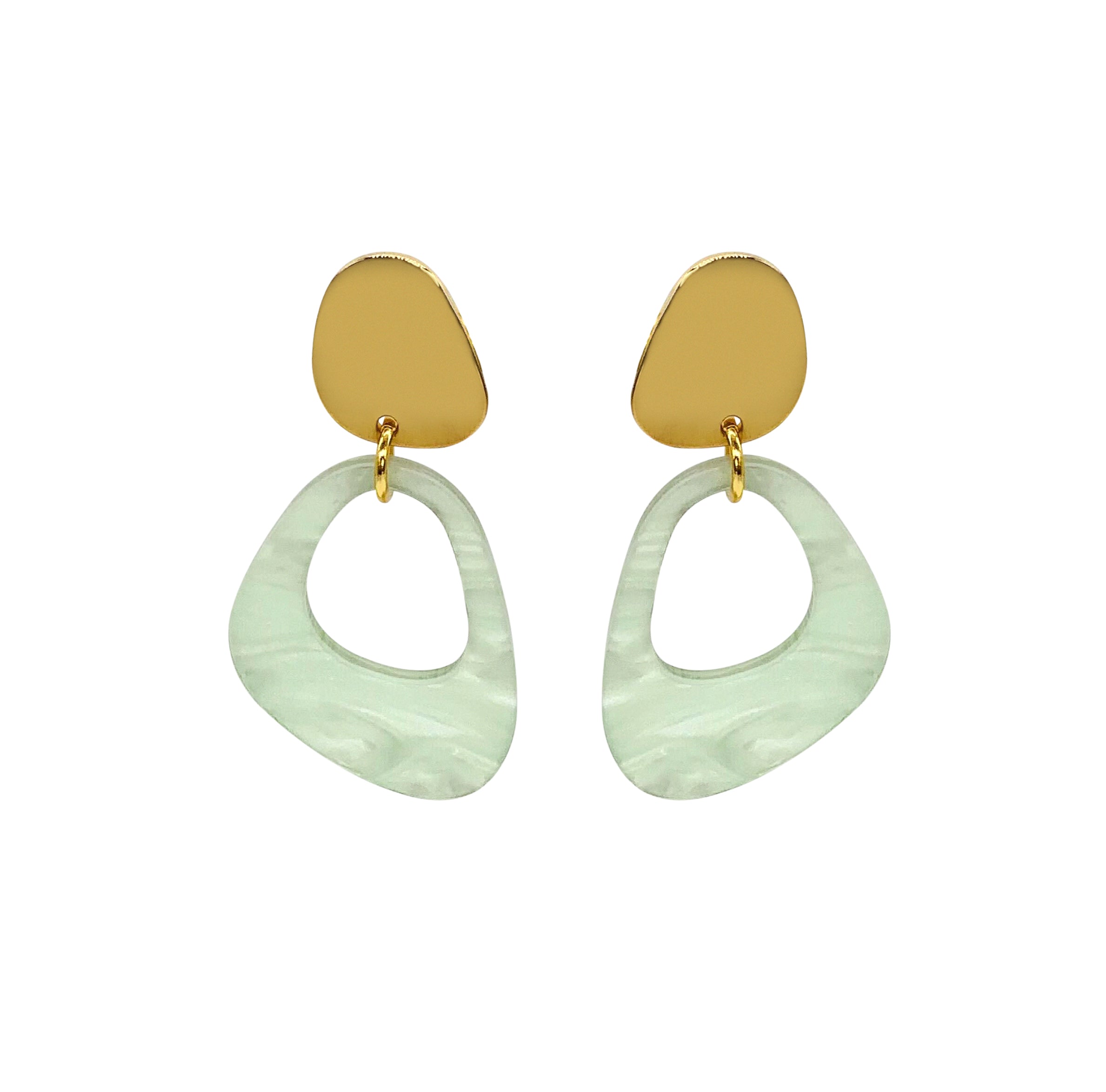 Pebble Drop Earrings - Regent Green