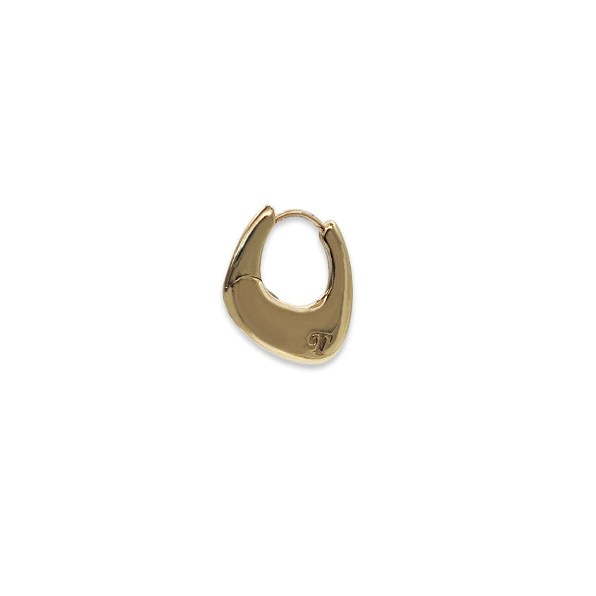 Pebble Huggie Hoop Earrings - Gold Vermeil