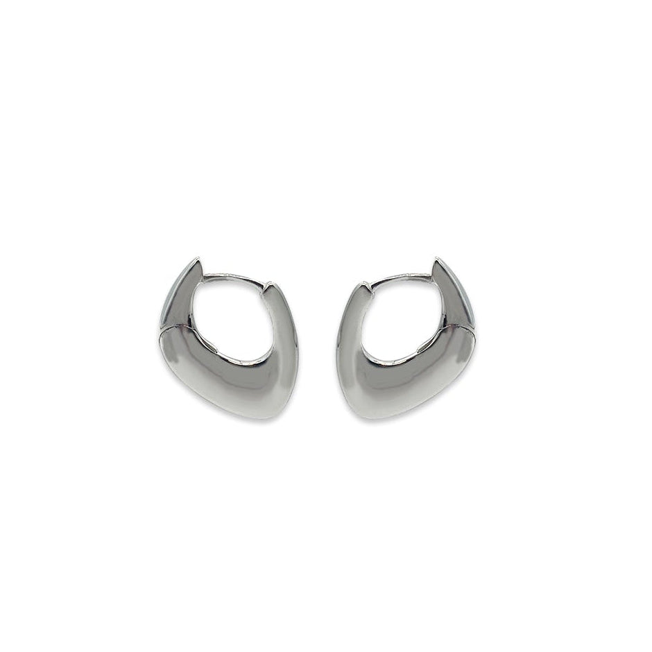 Pebble Huggie Hoop Earrings - 925 Sterling Silver