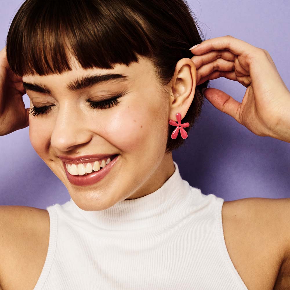 Farrahs - Sterling Silver & Pink Enamel