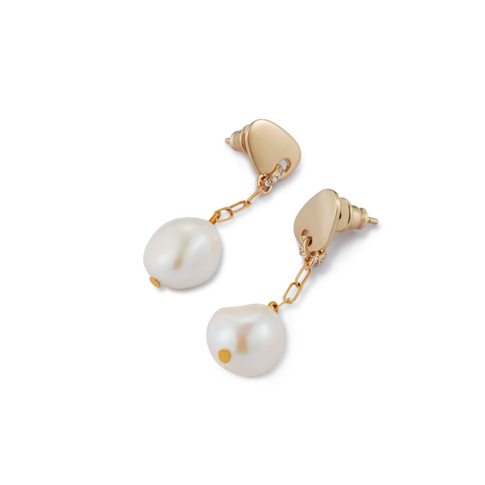 Pearl Drop Earrings - Gold Vermeil