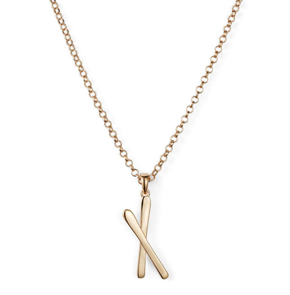 Snow Kiss Pendant Necklace - Gold Vermeil