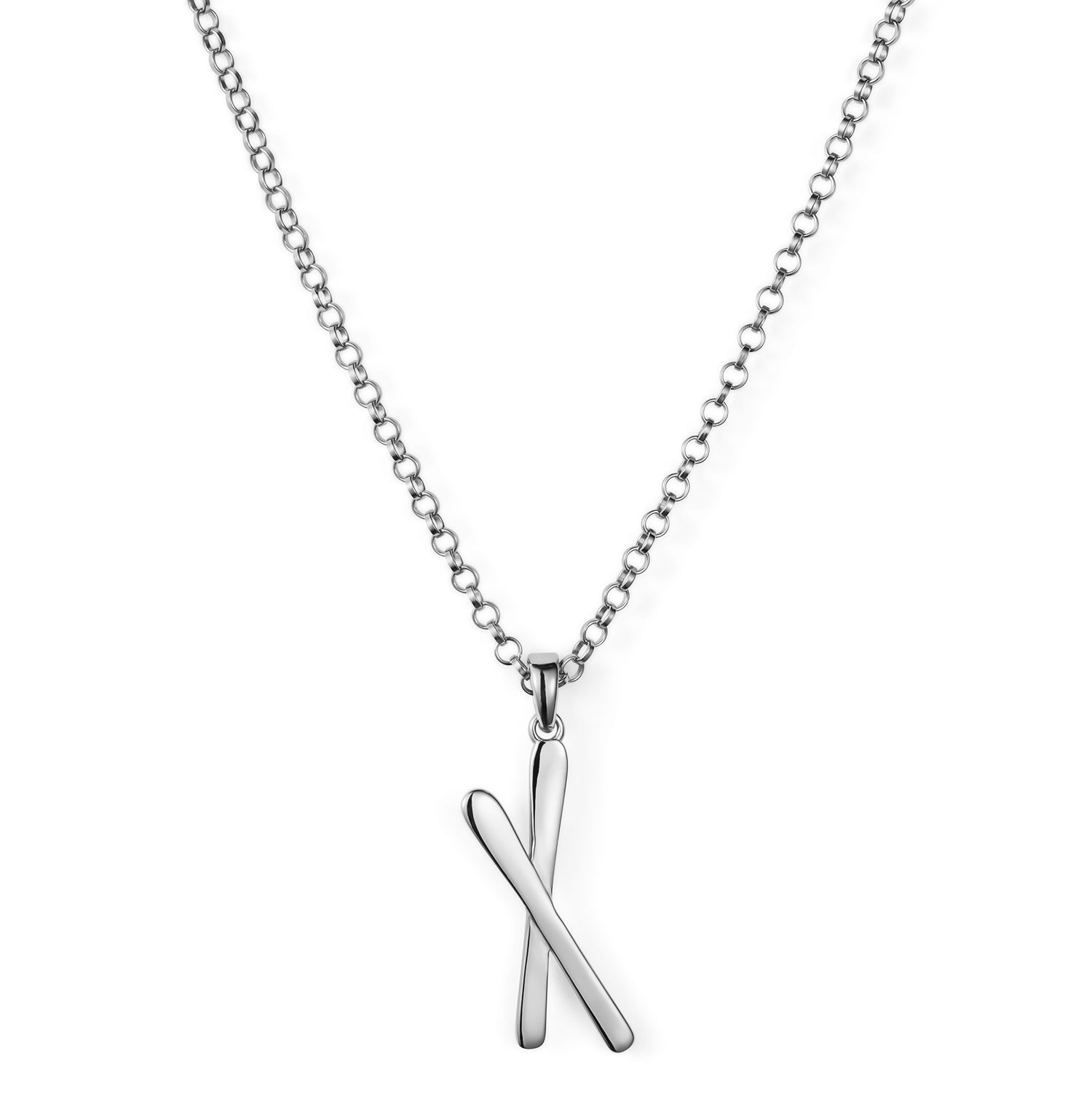 Snow Kiss Pendant Necklace - Sterling Silver