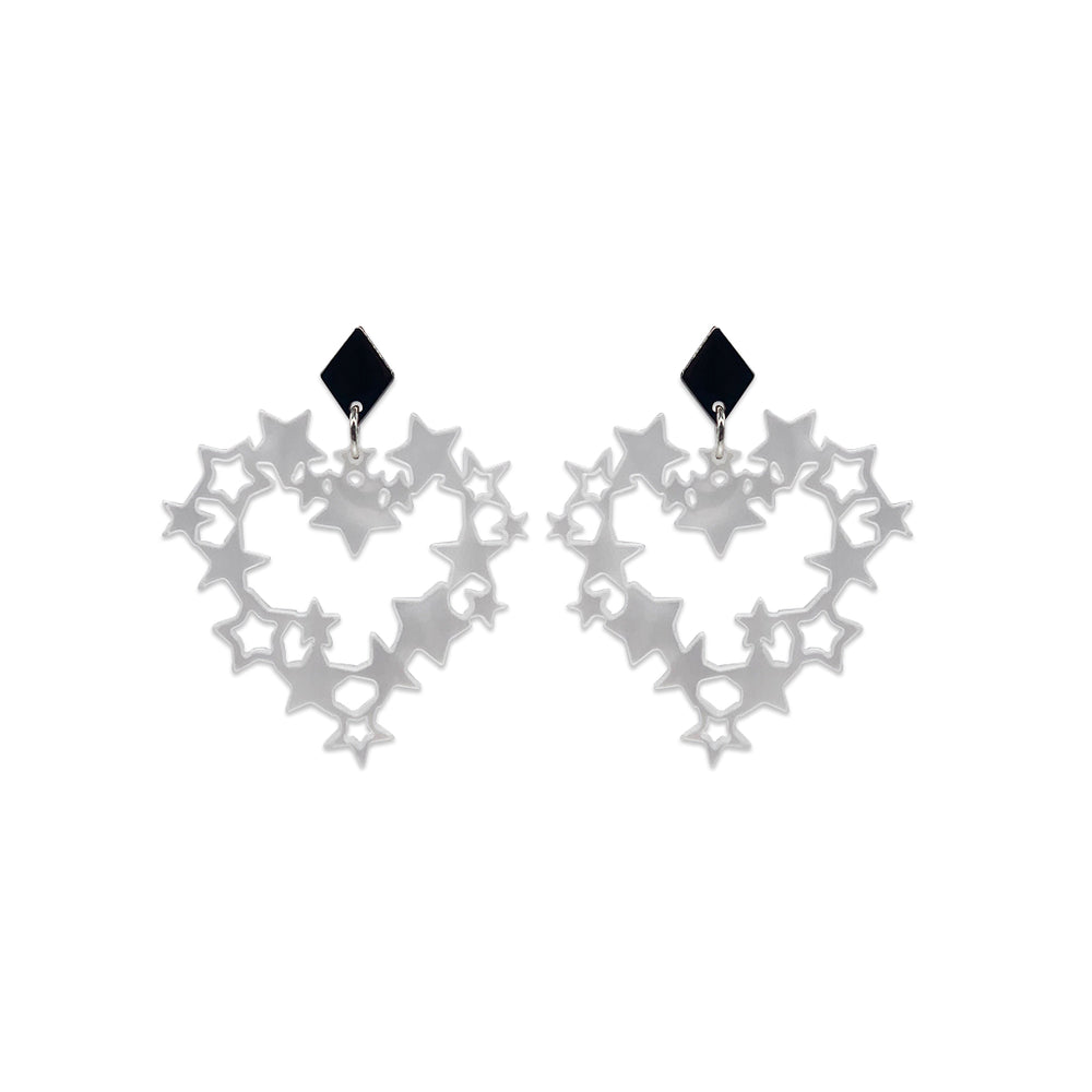 Star hearts - White Pearl