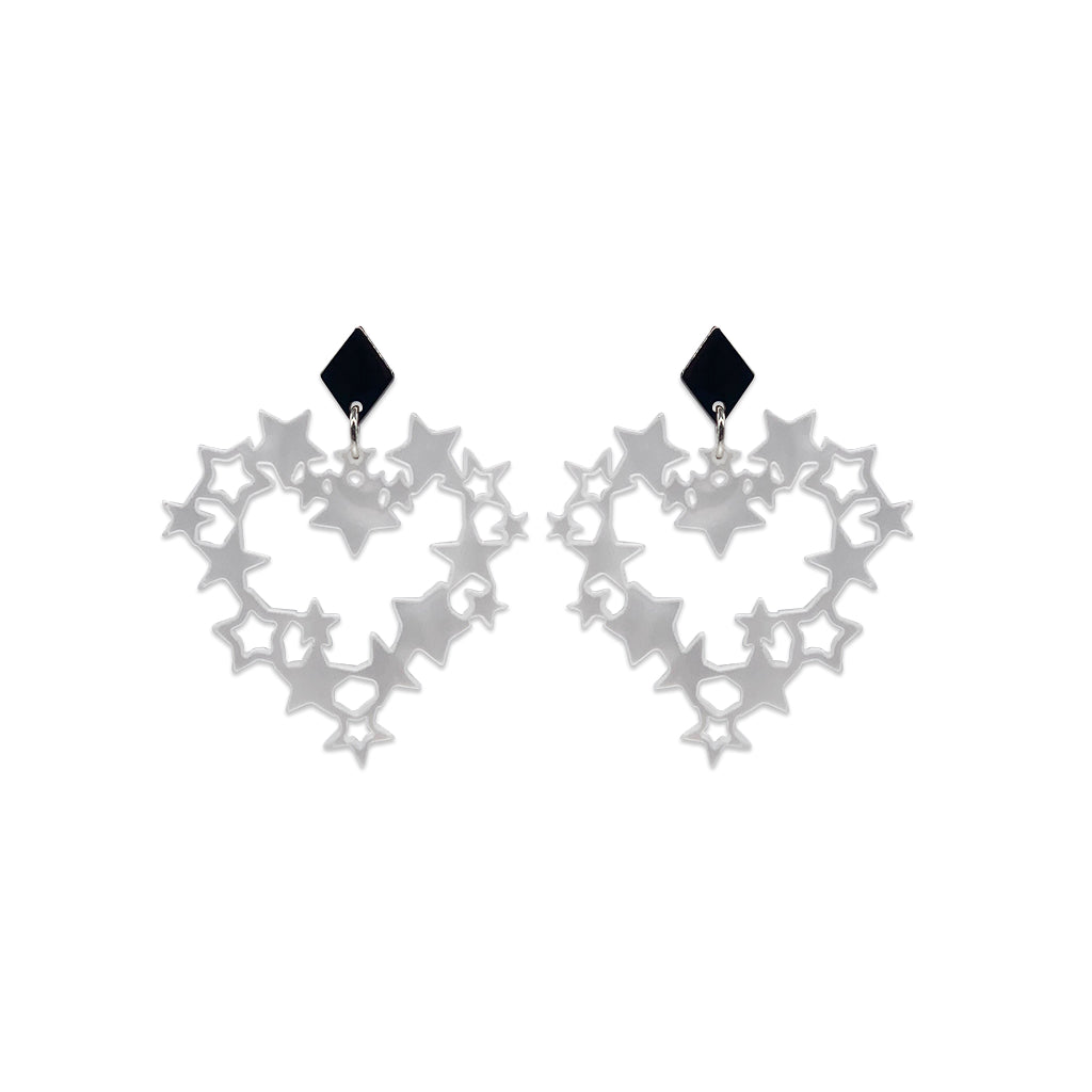 Star hearts - White Pearl