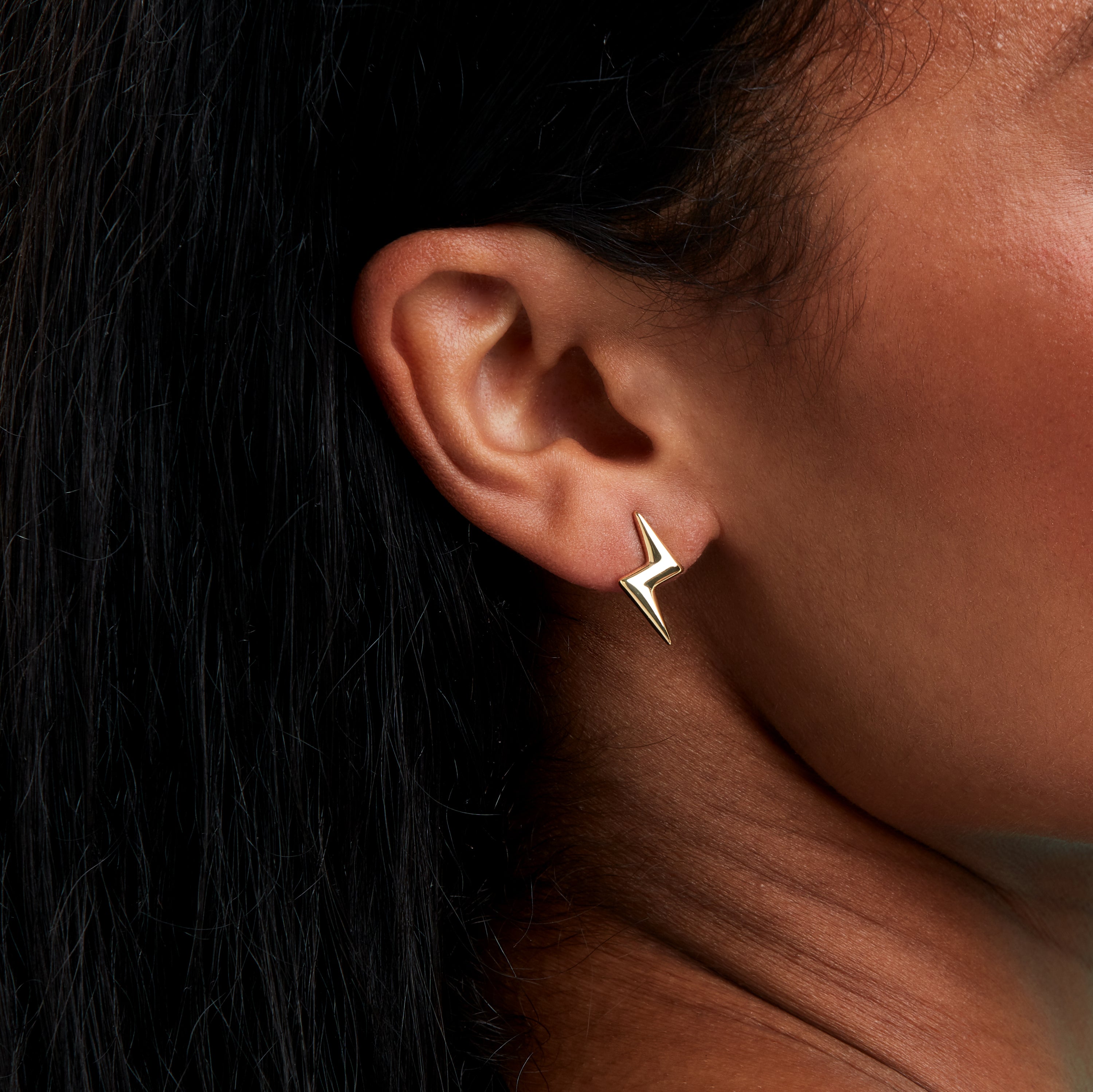 Mini Bubble Bolt Earrings - Gold Vermeil