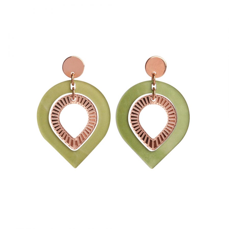 Garbos - Jade Stone & Rose Gold Mirror