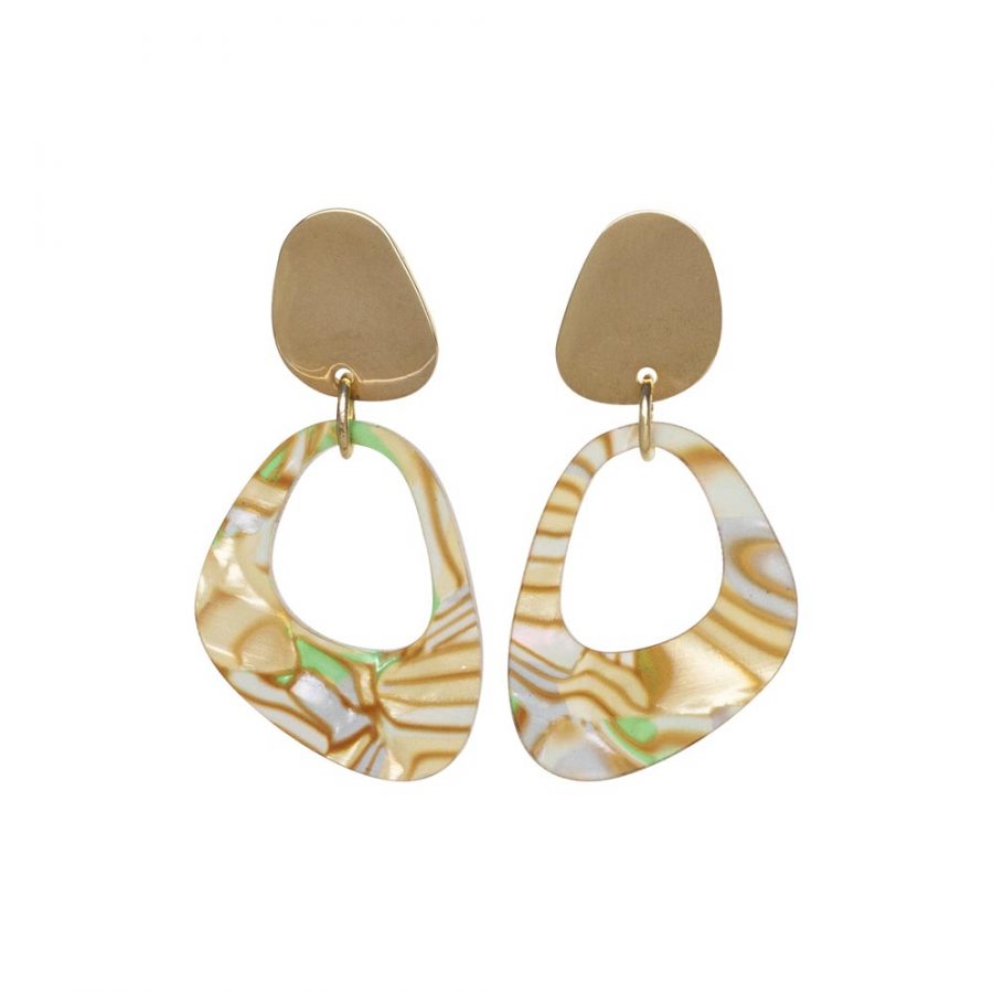 Pebble Drop Earrings - Shell