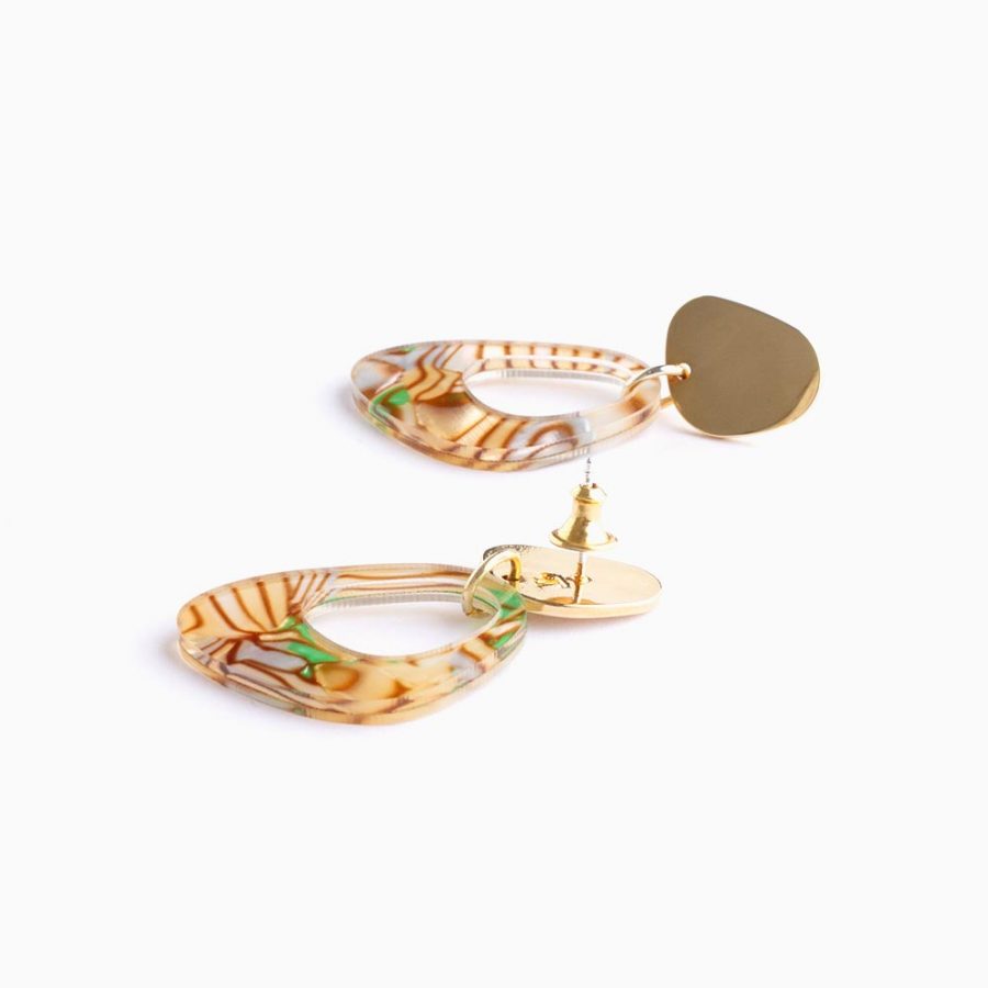 Pebble Drop Earrings - Shell