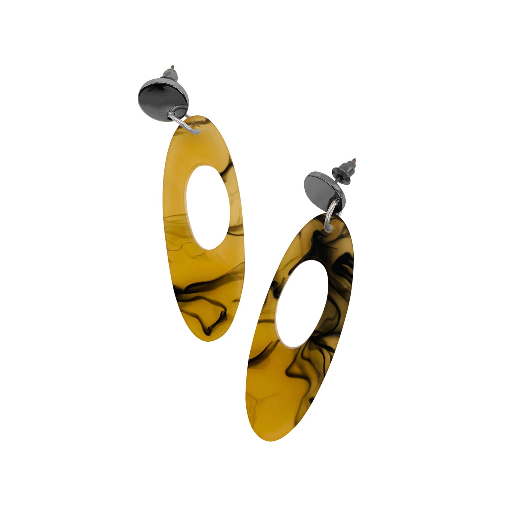 Hepworth Earrings - White Tortoiseshell