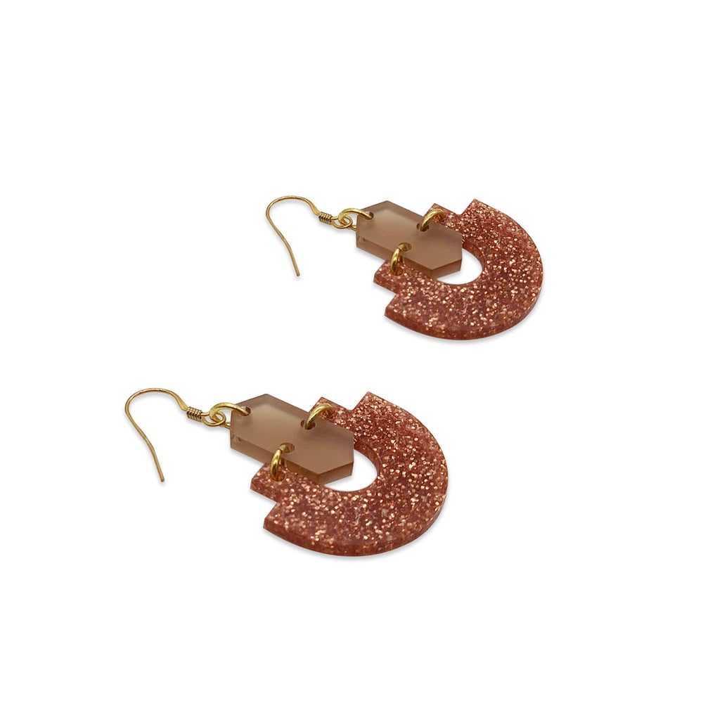 Art Deco Arches - Copper Glitter & Champagne