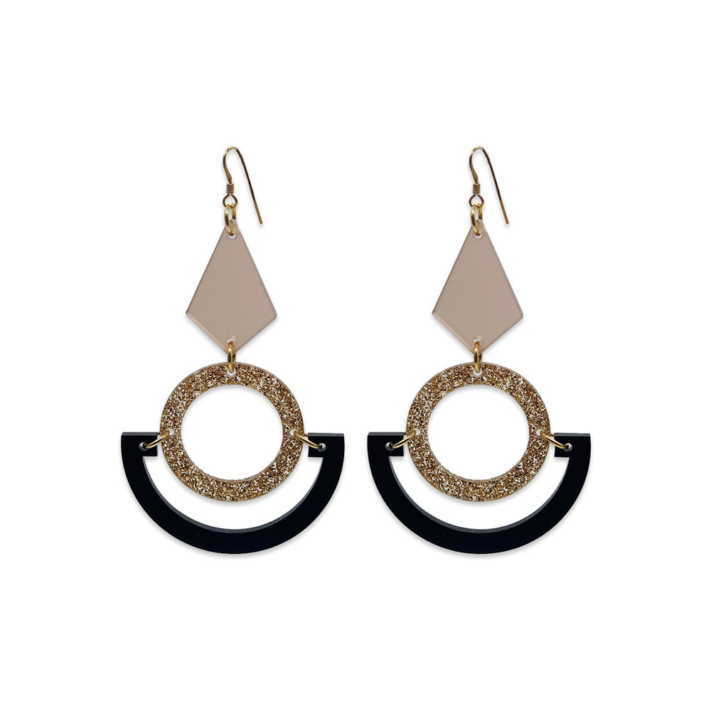 Boatman 2.0 - Black, Gold Glitter & Champagne
