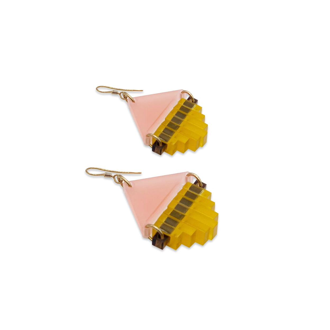 Diamonds - Pink, Earth Brown & Saffron
