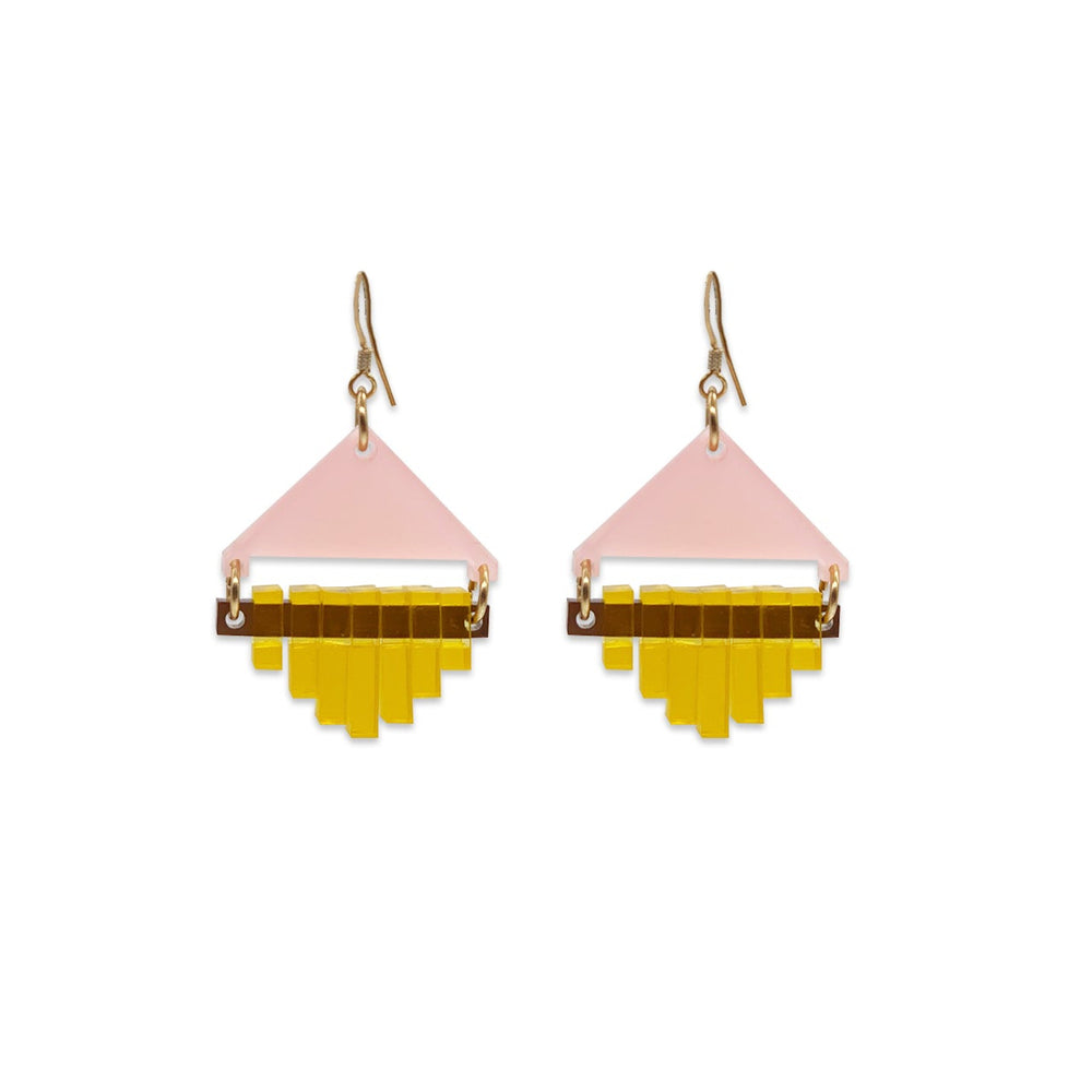 Diamonds - Pink, Earth Brown & Saffron