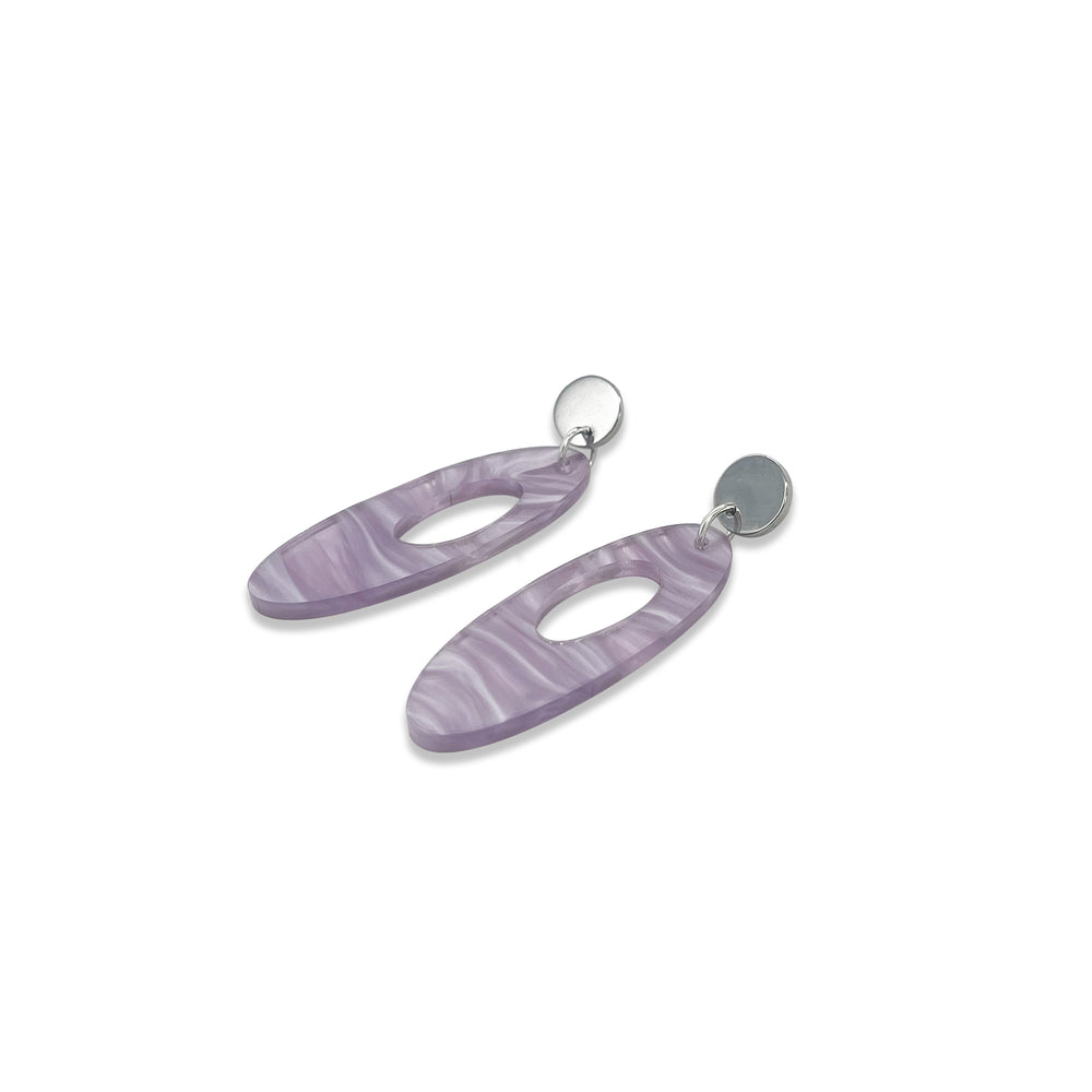 Hepworth Earrings - Mauve Pearl