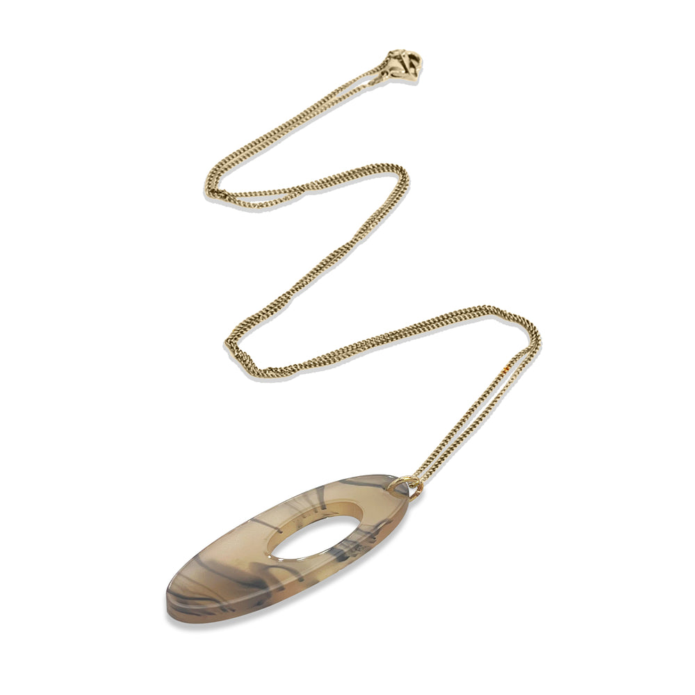 Hepworth Pendant - White Tortoiseshell