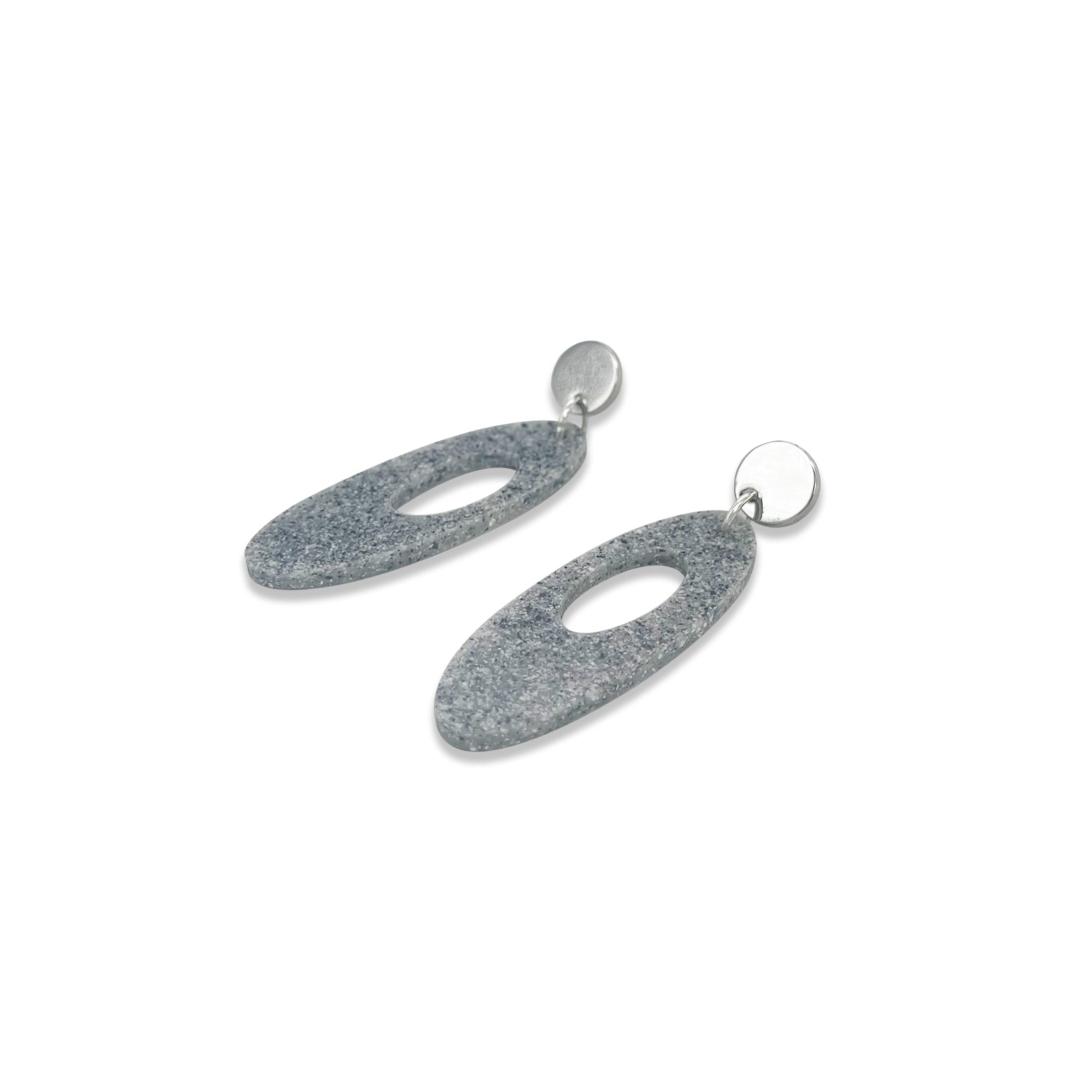 Hepworth Earrings - Grey Stone
