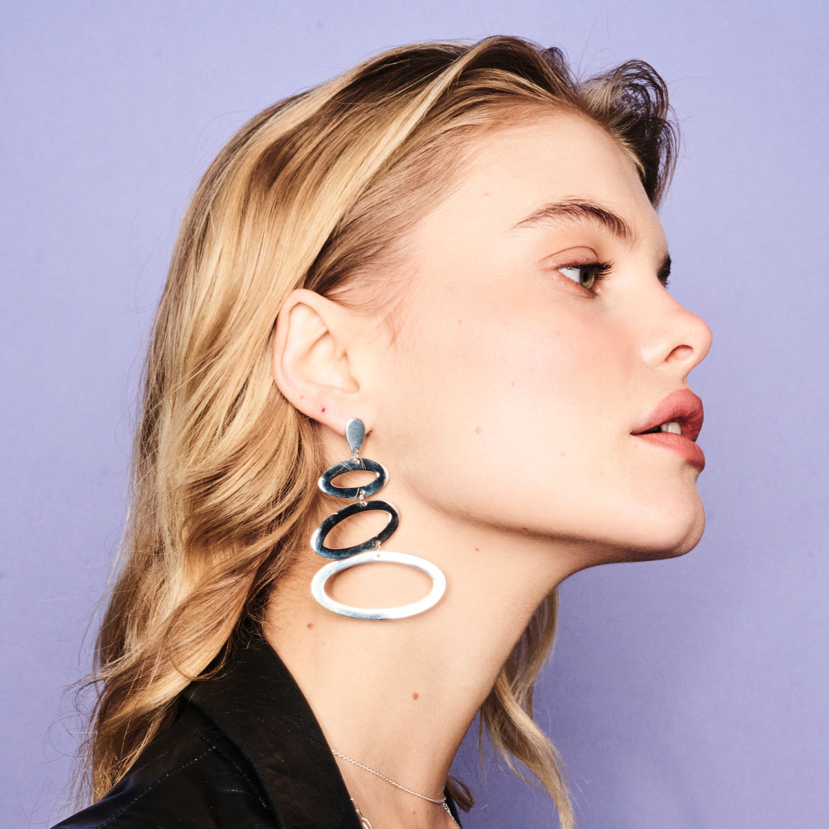 Large Ellipses - Sterling Silver