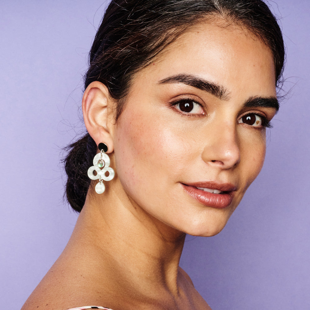 Mini Batik Earrings - Regent Green