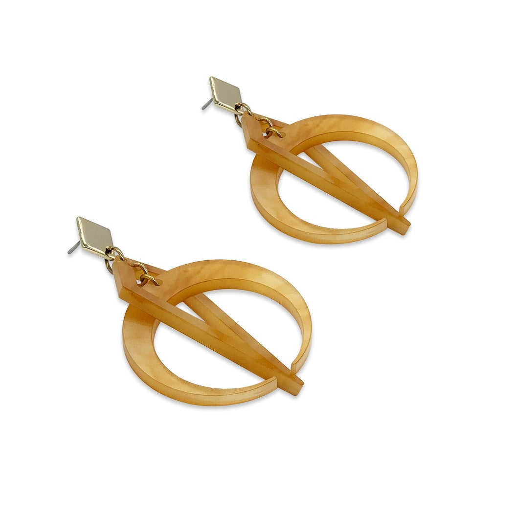 Crescent Hoop Earrings - Mica