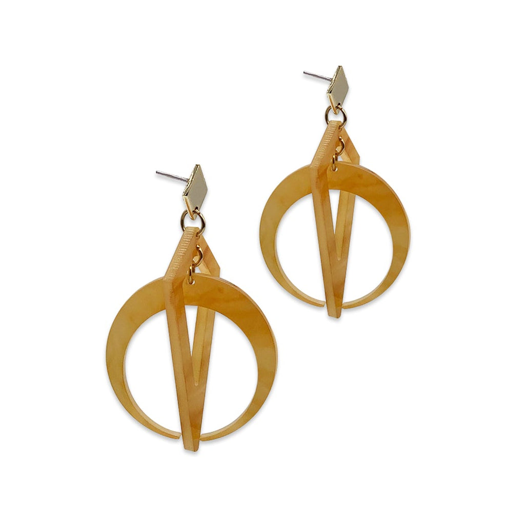 Crescent Hoop Earrings - Mica