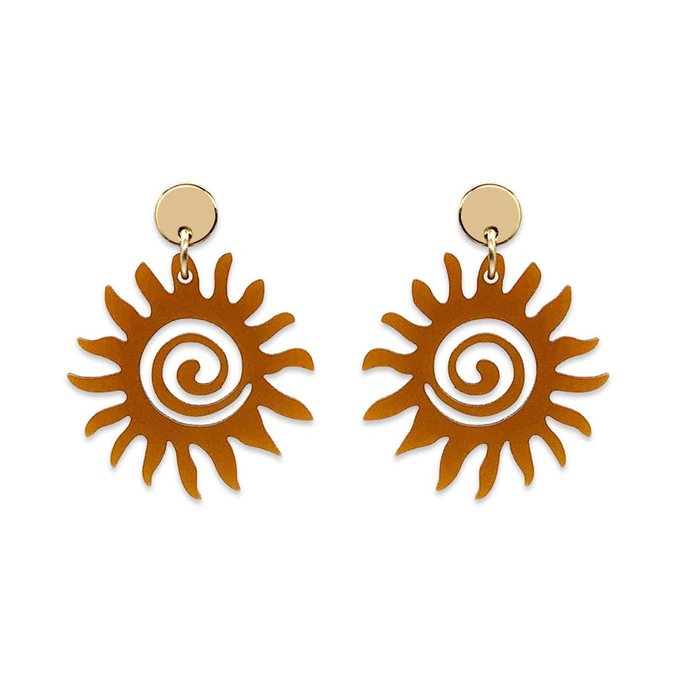 Sun Earrings - Royal Gold