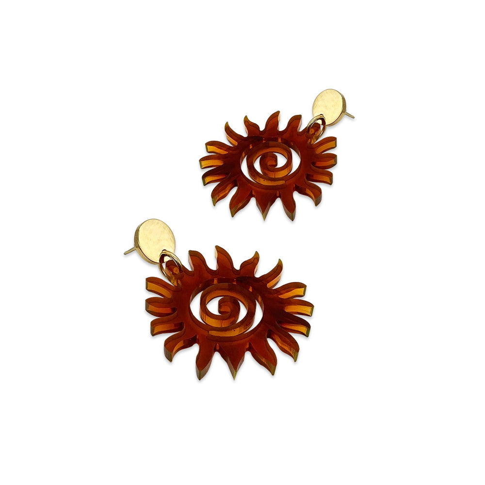 Sun Earrings - Tortoiseshell