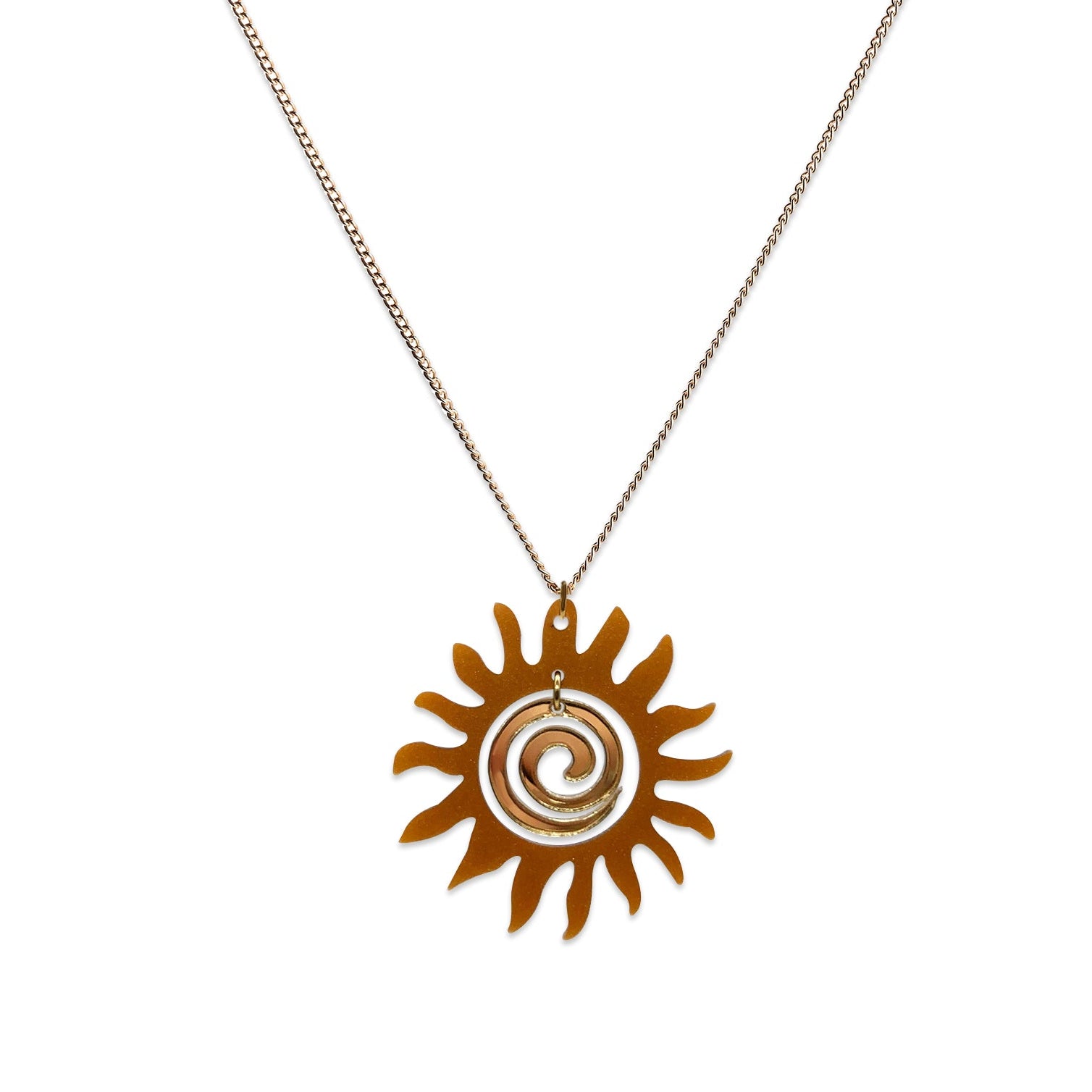 Sun Pendant - Royal Gold & Gold Mirror