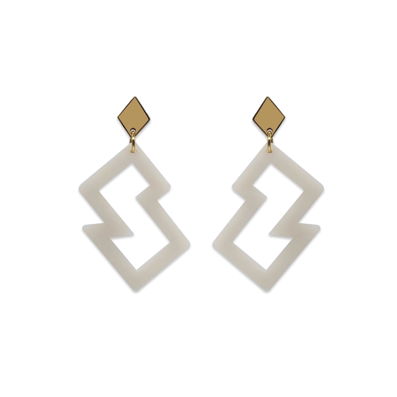 Zoop Earrings - Alabaster