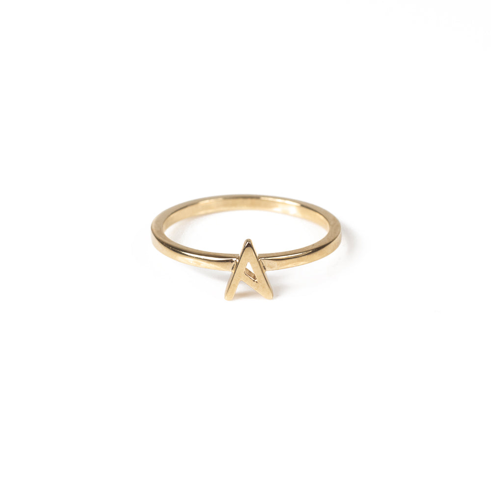 Alphabet Stacker Ring - Gold