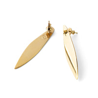 Toolally Earrings Acacia Leaf Gold