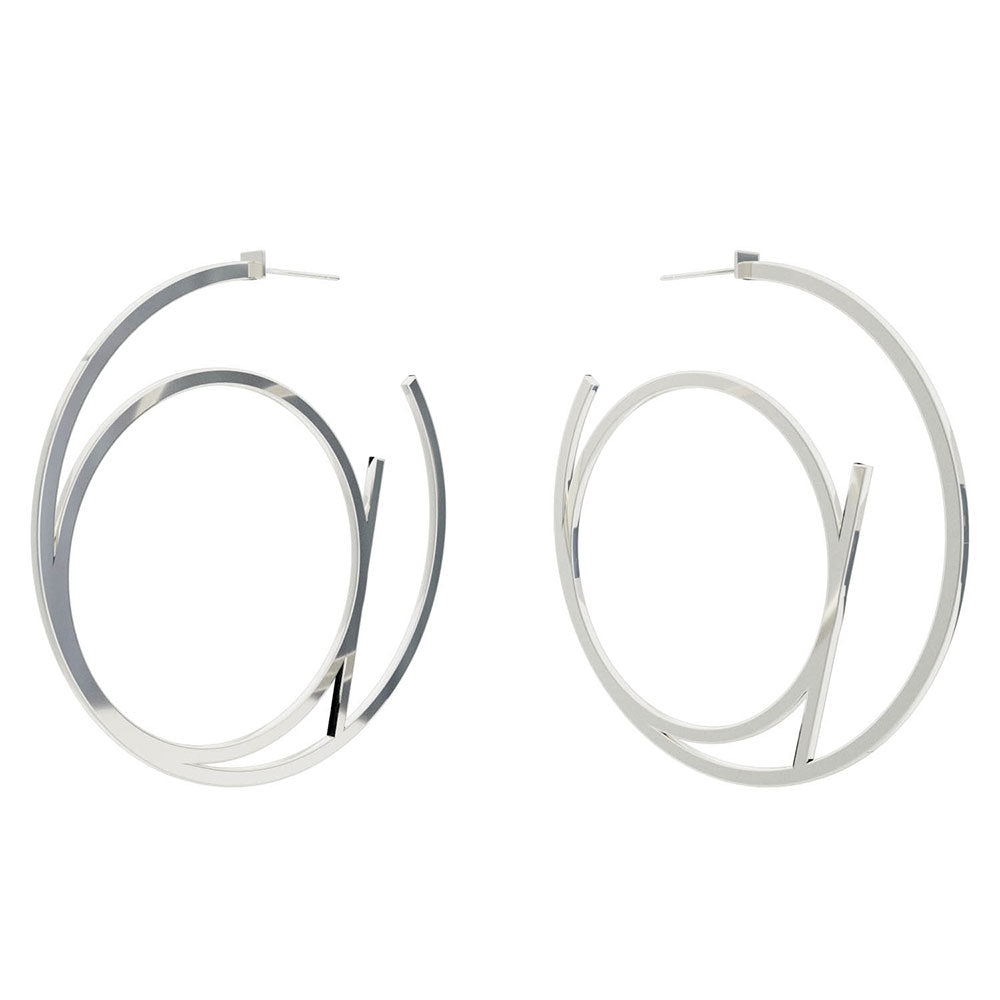 Toolally Large Alphabet Hoops - Silver A
